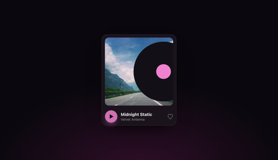 Media Player Album Art Hover Card — preview