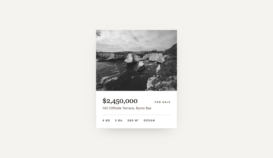 Minimalist Architecture Real Estate Card — preview
