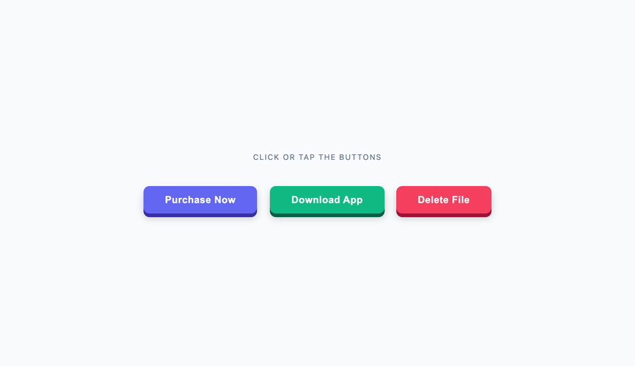 CSS 3D Press Effect Button — preview