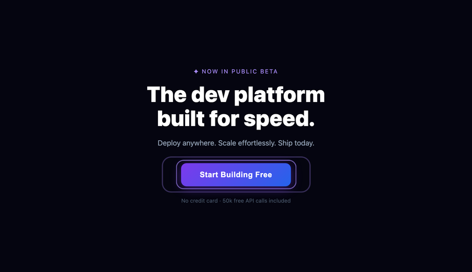 CSS Animated CTA Hero Button — preview