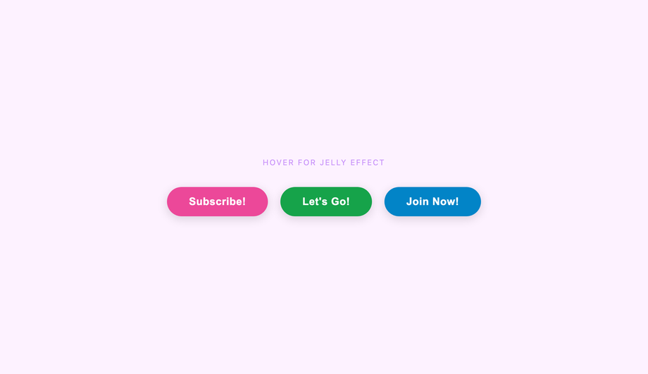 CSS Jelly Bounce Button Animation — preview