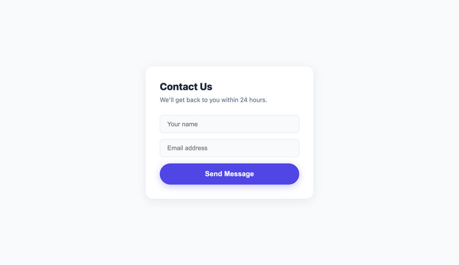 CSS Submit Button Success State — preview