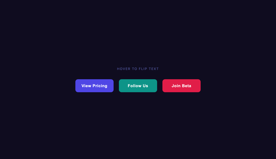 CSS Text Flip Button Hover — preview