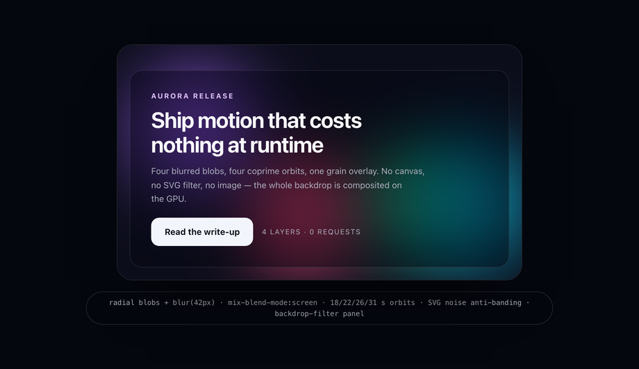 Animated Gradient Mesh Background — preview