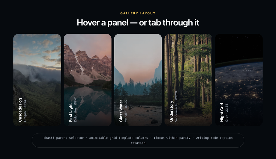 Horizontal Accordion Expand — preview