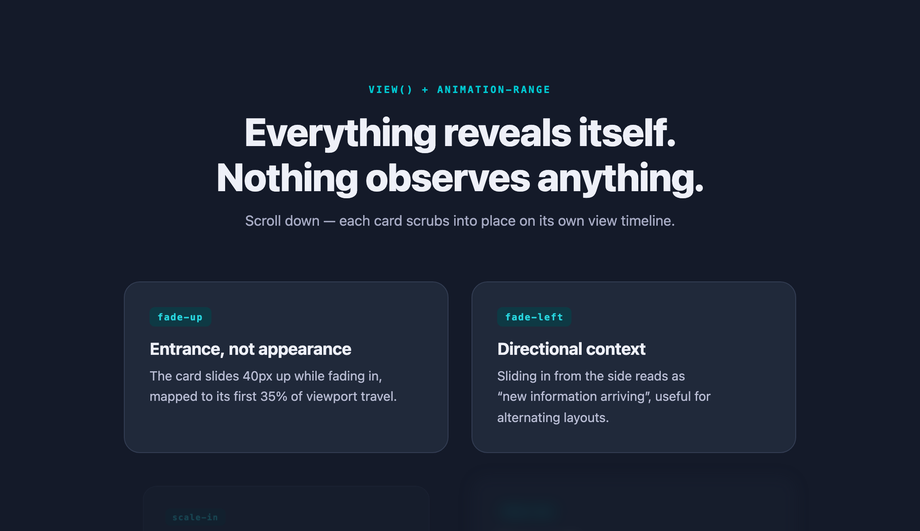 Fade & Reveal Elements on Scroll — preview