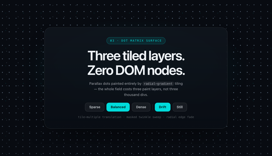 Animated Dot Grid Pattern — preview