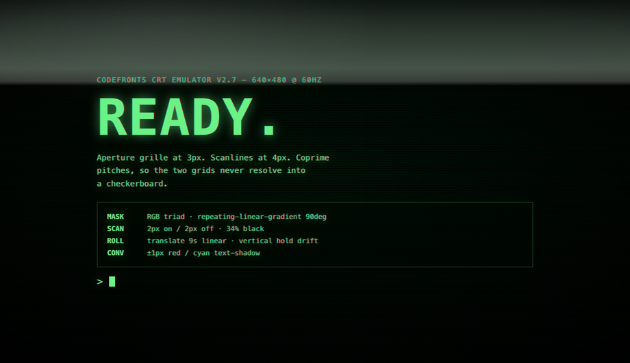 CRT Scanline Overlay Background — preview