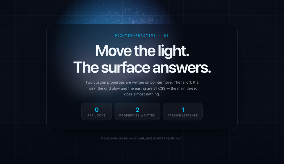 Cursor Spotlight Follow Effect — preview