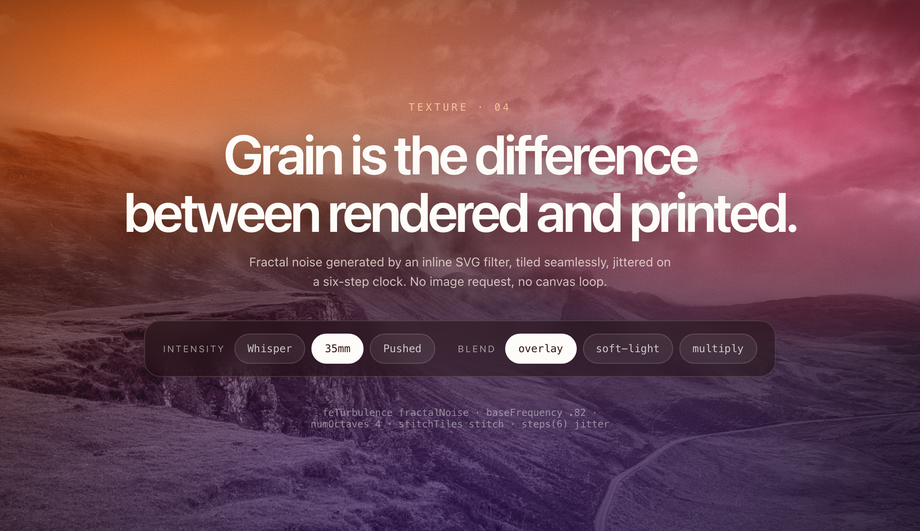 Grain & Noise Texture Overlay — preview