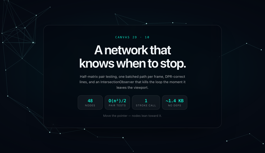 Particle Constellation Network — preview