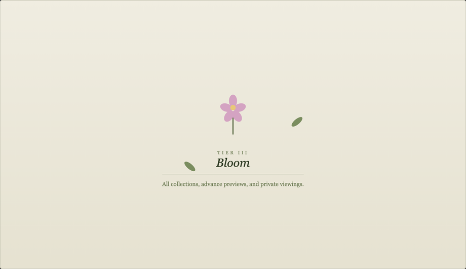 Botanical Membership Tier — preview