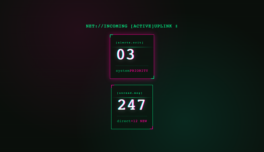 Cyberpunk Glitch Notification — preview