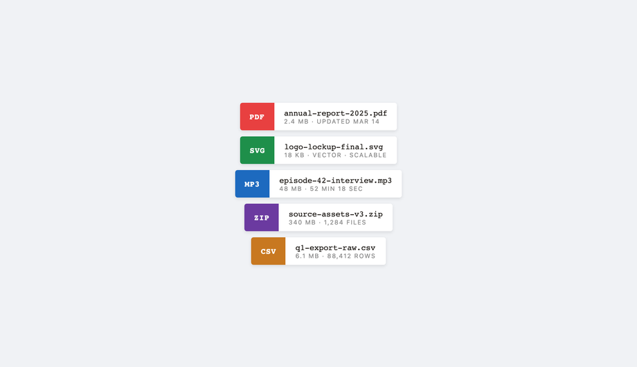File Extension Badge — preview