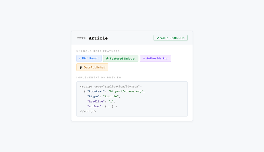 Schema Markup Type — preview