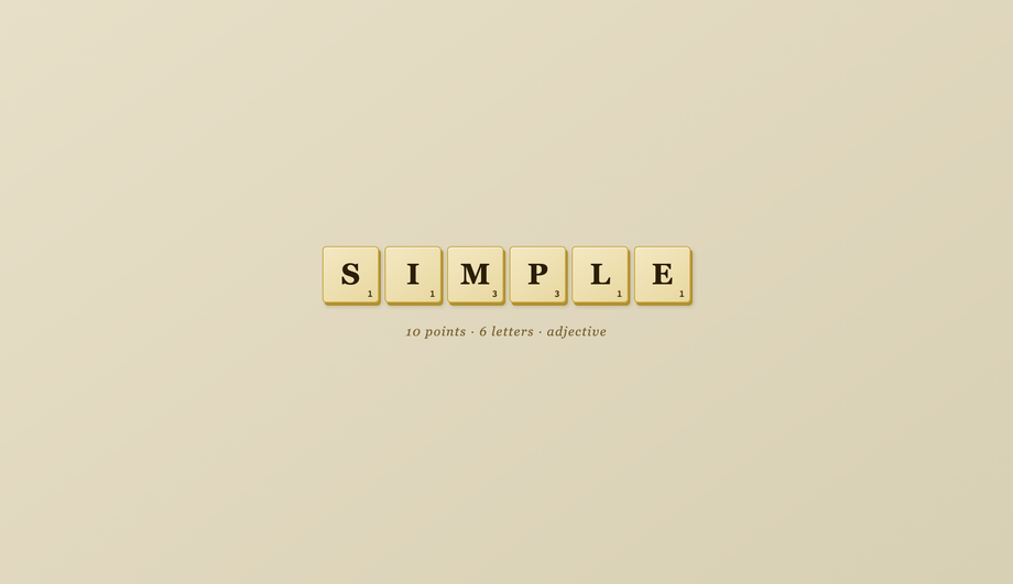 Scrabble Tile — preview