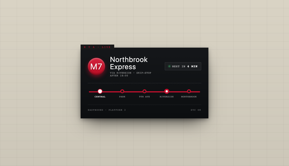 Transit Line Indicator — preview