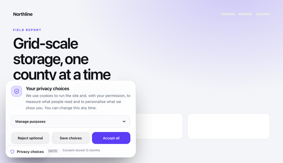 GDPR Cookie Consent Banner with Preferences — preview