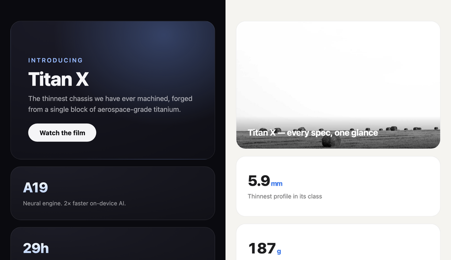 Apple-Style Product Feature Showcase — preview