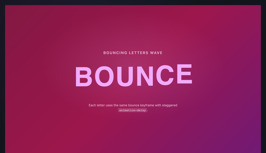 Bouncing Letters Wave — preview