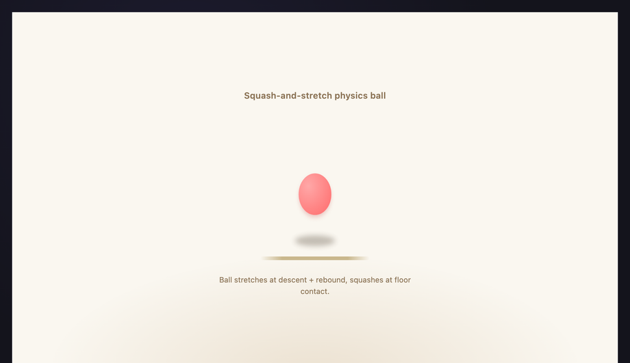 Physics Ball Squash Stretch — preview