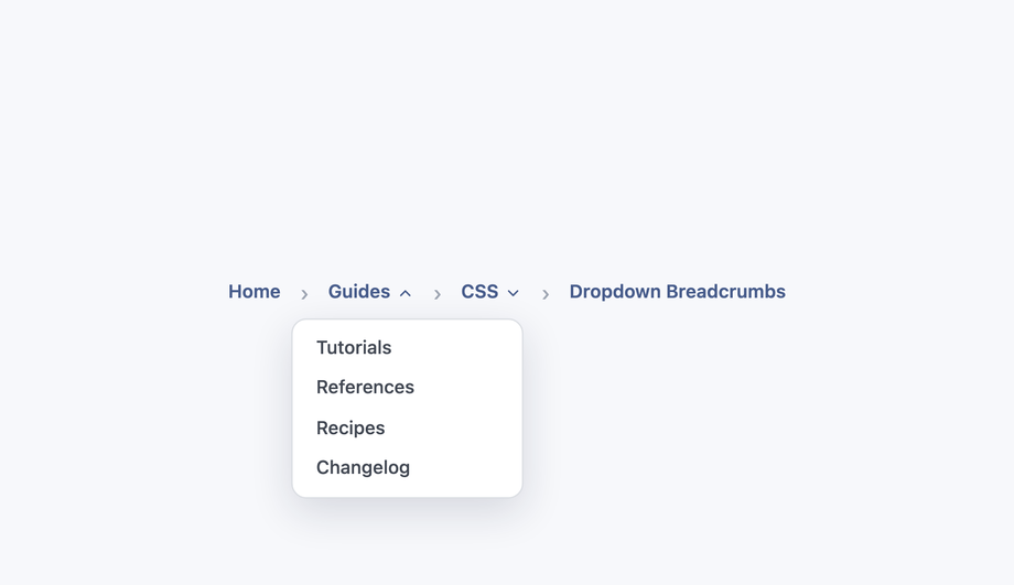 Breadcrumb Bar with Built-In Dropdown Sibling Menus — preview