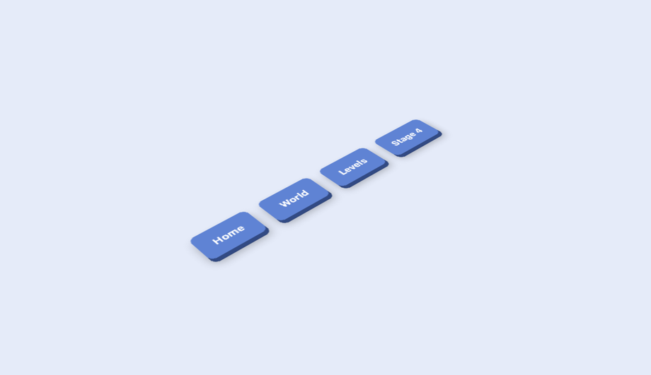 Isometric 3D Layered CSS Breadcrumb Navigation — preview