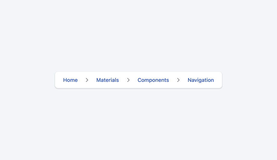 Material Design Flat Breadcrumb Navigation Bar — preview