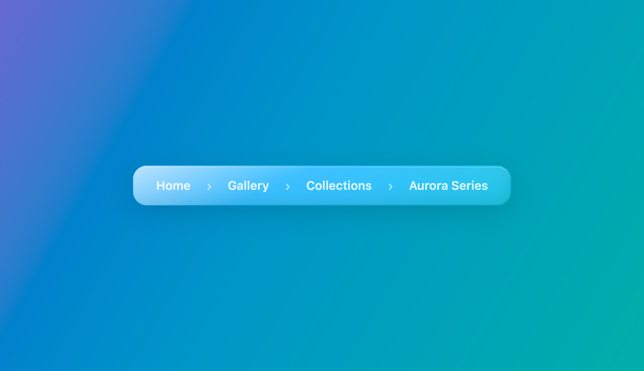 Modern Glassmorphism Floating Breadcrumb Bar UI Design — preview