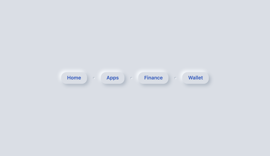 Neumorphic Soft UI Breadcrumb Navigation with Dual Box Shadows — preview