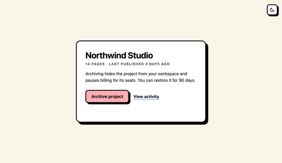 Neubrutalist Modal Dialog — preview