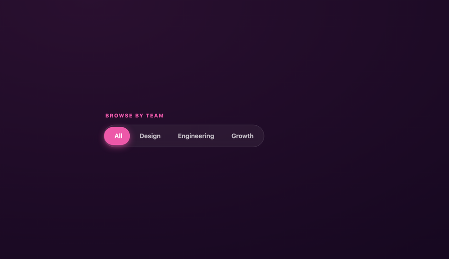 CSS Pill Radio Button Group with Sliding Indicator (Filter Pills, Pure CSS) — preview