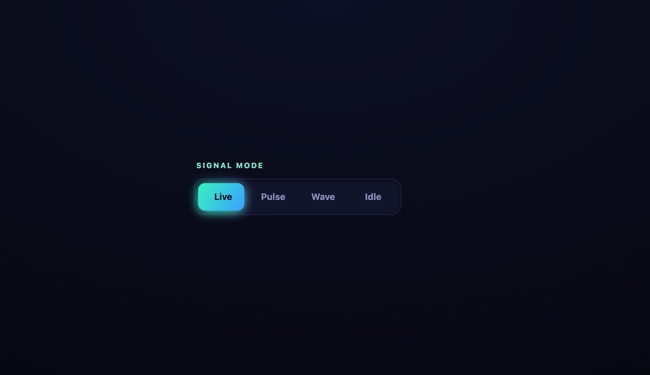 CSS Segmented Control with Motion-Path Comet Thumb (offset-path Arc Travel) — preview