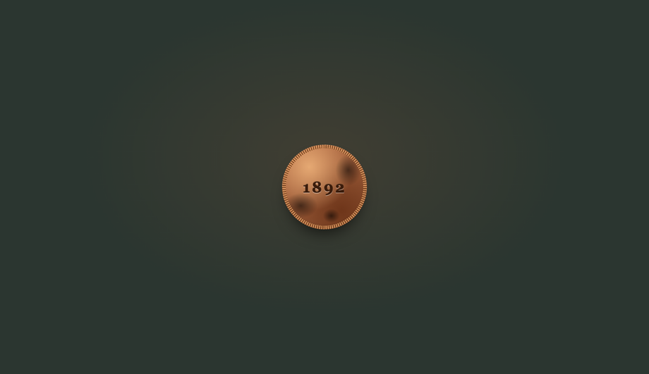 CSS Aged Copper Coin Button — preview