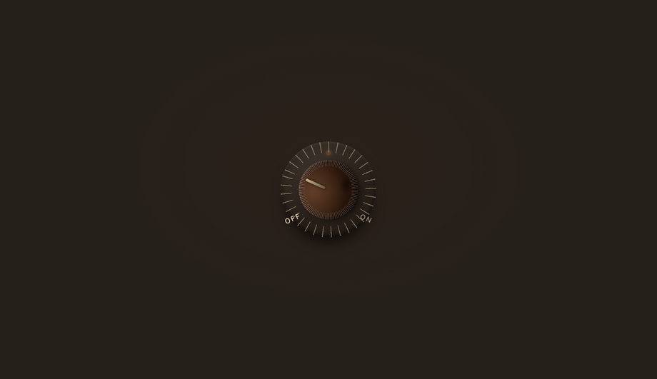 CSS Bakelite Radio Dial Toggle Button — preview