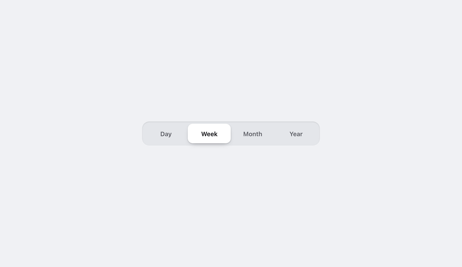 CSS Button Group Component (Segmented Radio-Like) — preview