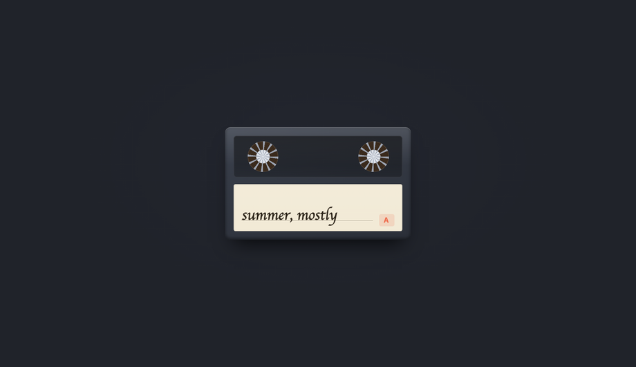 CSS Cassette Mixtape Label Button — preview