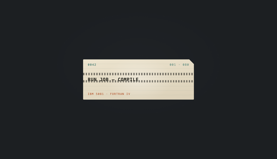 CSS IBM Punch Card Magnetic Follow Button — preview