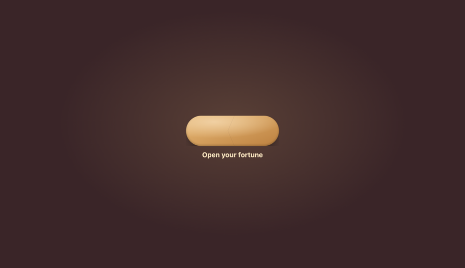 CSS Origami Fortune Cookie Button — preview