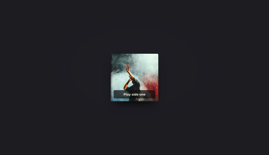 CSS Vinyl Record Sleeve Ripple Button — preview