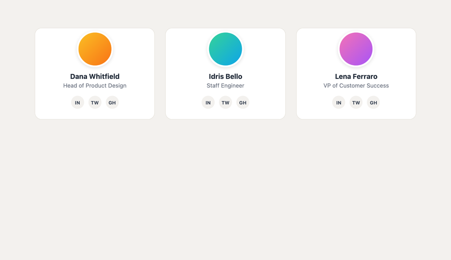 CSS Team Directory Face Grid — preview