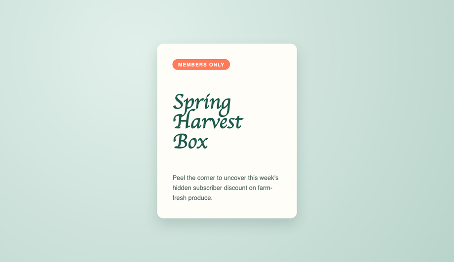 Corner Peel — preview