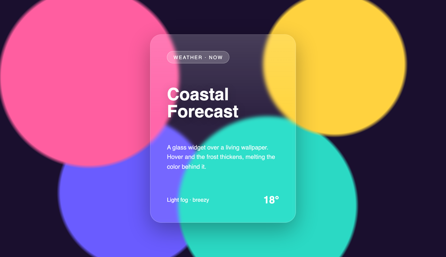 Frosted Glass Intensify — preview