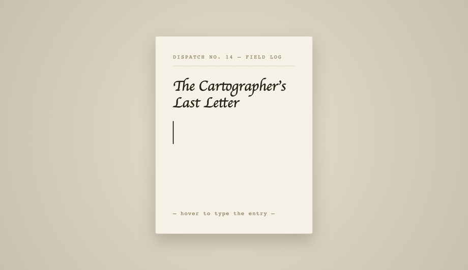Typewriter Reveal — preview