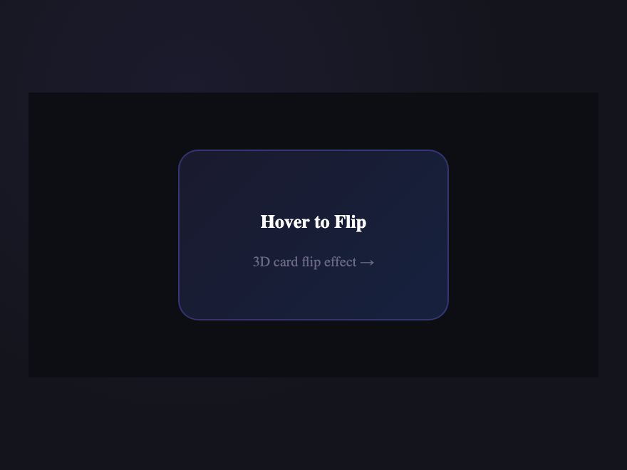 3D Flip Card — preview