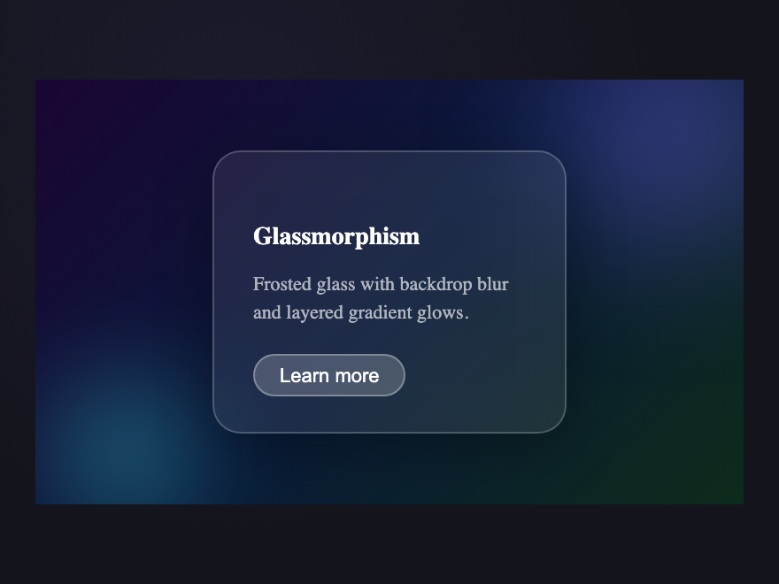 Glassmorphism Card — preview