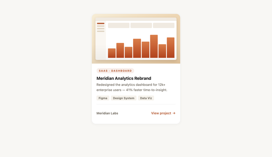 Portfolio Project Card — preview