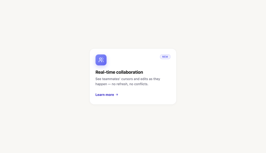 SaaS Feature Highlight Card — preview