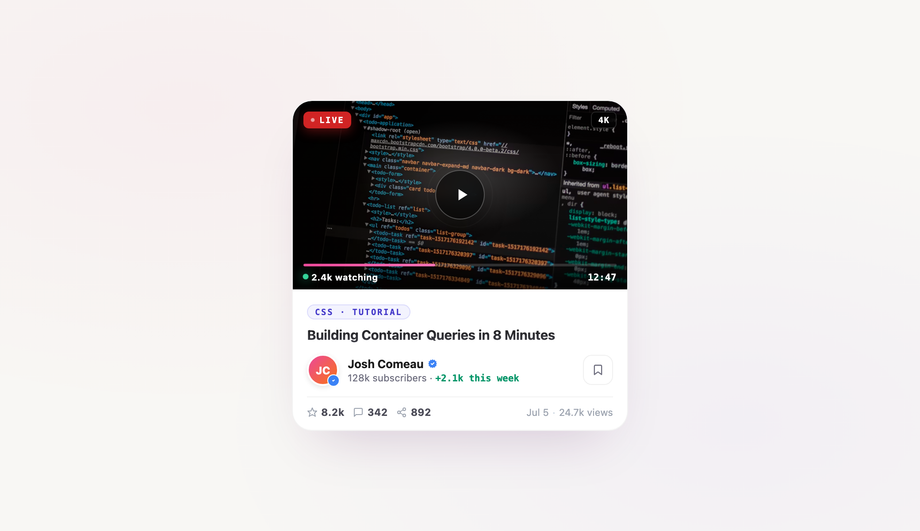Video Playback Preview Card — preview