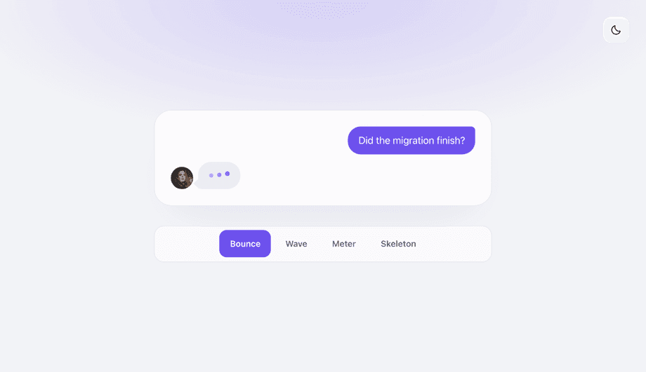 CSS Chat Bubble Typing Indicator Animation — preview
